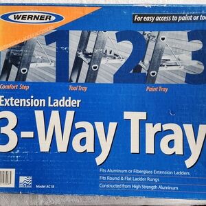 Blue 3-Way Tray for Extension Ladders